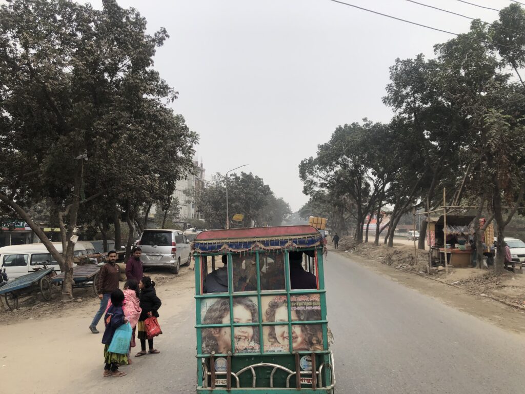 A road in Rina's neighbourhood