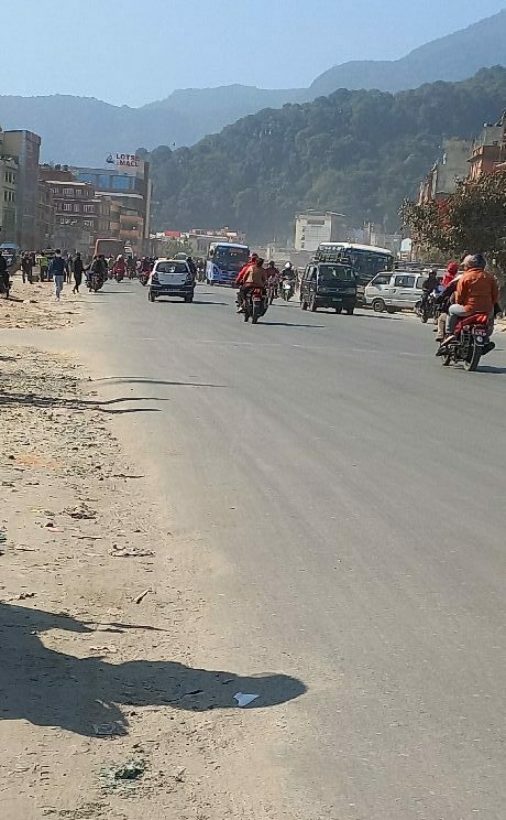 Busy road in city centre