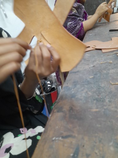 Sewing leather