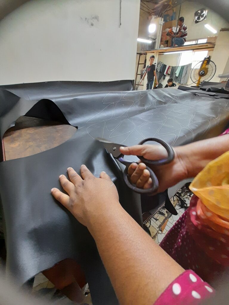 Cutting leather