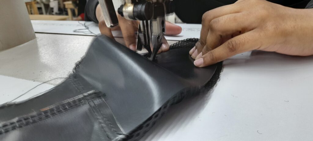 Sewing leather