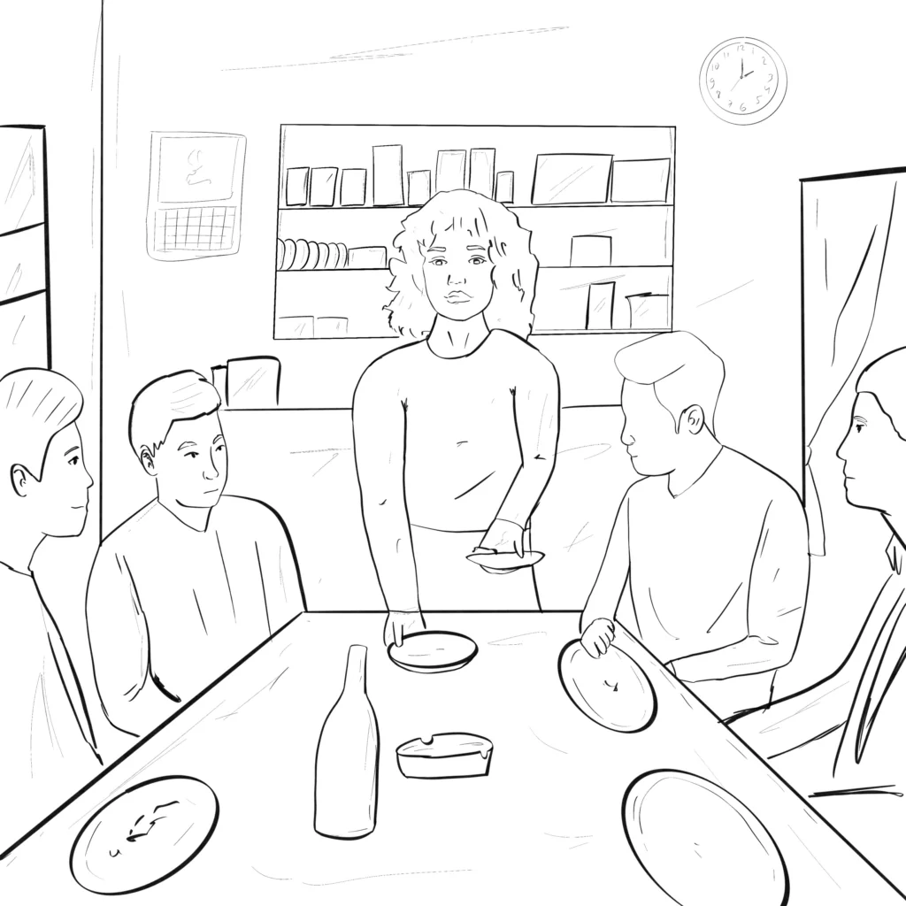 Serving customers