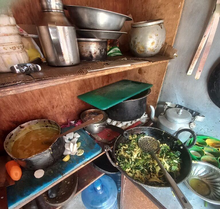 Cooking in the khaja ghar