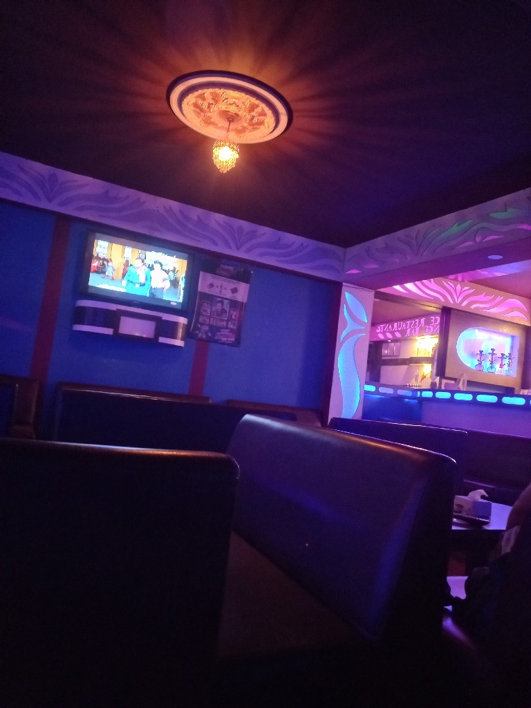 Dance bar interior with tissues